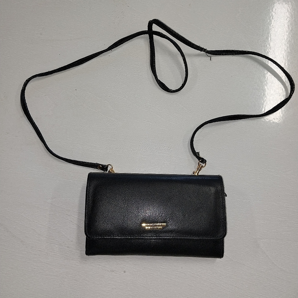 Black Diamicci Leather Crossbody Bag